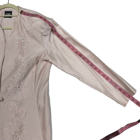 R&M Richards Evening Jacket Women 14 Pink Sparkle Artwear Grandmacore 90s - Picture 9 of 14